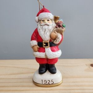 Limited Edition Vintage Christmas Eve 1925 Santa Ornament With Toy Sack